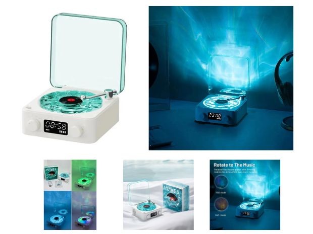 &u+ PARLANTE BT BLUETOOTH PROYECTOR VINTAGE - TOCADISCOS - WAVES